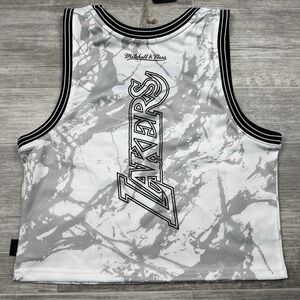 MITCHELL & NESS LOS ANGELES LAKERS CROP TANK JERSEY WOMEN'S MEDIUM MARBLE $75